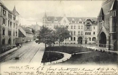 Ak Apolda in Thüringen, Antonienplatz