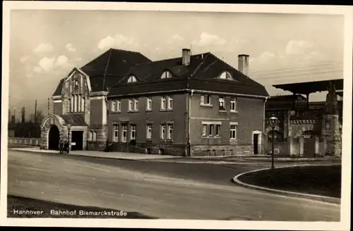 Ak Hannover, Bahnhof Bismarckstraße, Straßenansicht