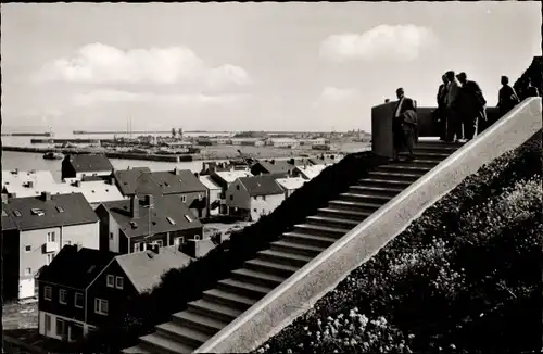 Ak Nordseeinsel Helgoland, Treppe mit Unterland