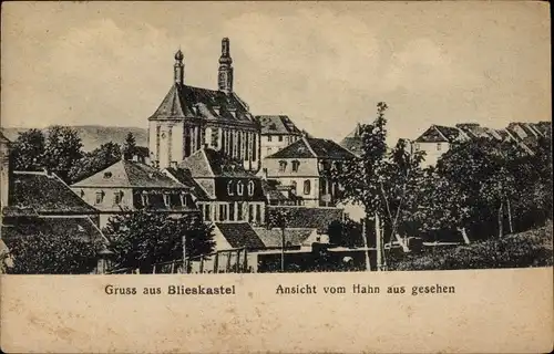 Ak Blieskastel im Saarland, Ansicht vom Hahn aus gesehen