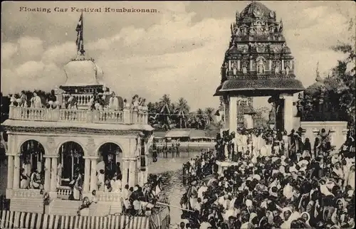 Ak Kumbakonum Kumbakonam Indien, Floating Car Festival