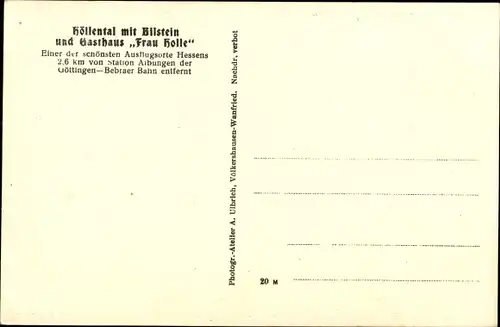 Ak Berkatal Hessen, Gasthaus Frau Holle im Höllental, Bilstein, Veranda