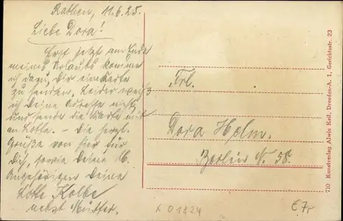 Ak Rathen an der Elbe Sächsische Schweiz, Ruine