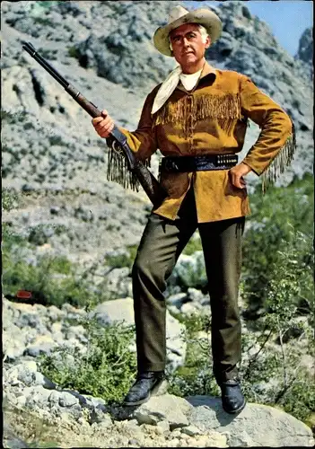 Ak Filmszene aus Unter Geiern, Schauspieler Stewart Granger