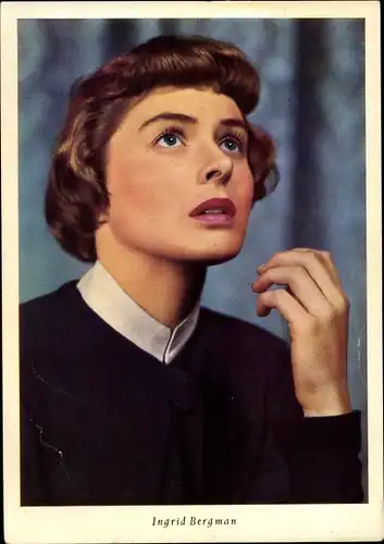 Ak Schauspielerin Ingrid Bergmann, Portrait, Film Johanna von Orleans