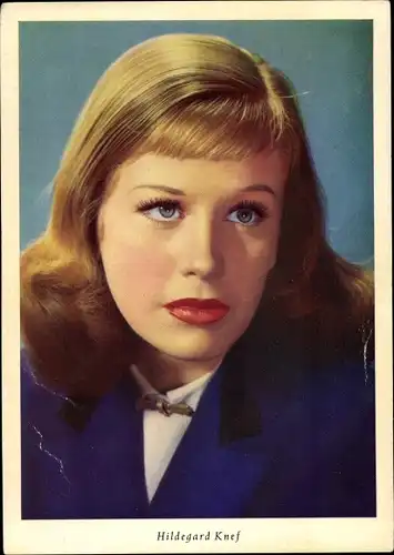 Ak Schauspielerin Hildegard Knef, Portrait