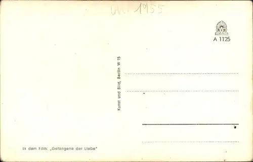 Ak Schauspieler Bernhard Wicki, Portrait aus dem Film Gefangene der Liebe, Autogramm