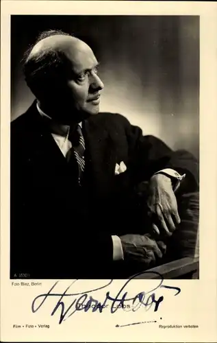 Ak Schauspieler Theodor Loos, Portrait, Autogramm