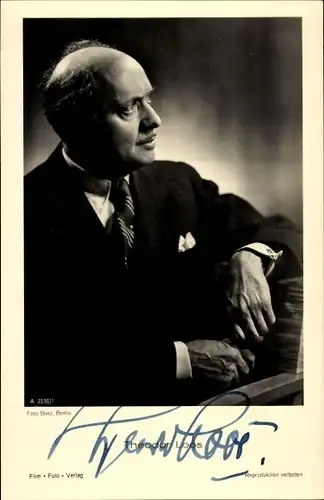 Ak Schauspieler Theodor Loos, Portrait, Autogramm