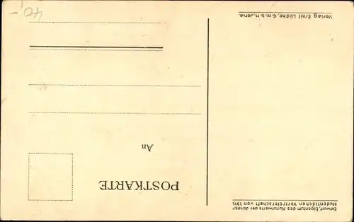 Studentika Ak Jena in Thüringen, Wappen des Kunstwarts der studentischen Vertreterschaft 1911