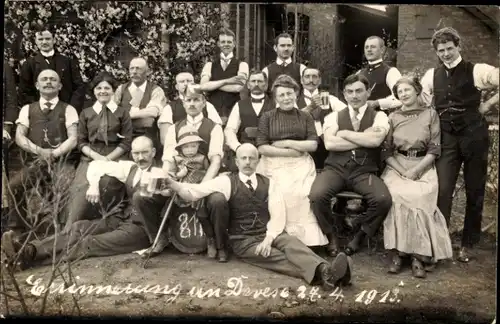 Foto Ak Devese Hemmingen in Niedersachsen, Festgesellschaft 27. April 1913