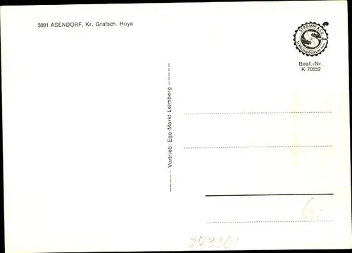 Ak Asendorf Landkreis Diepholz, Kaufhalle, Schule, Kirchturm