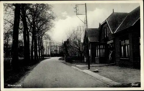 Ak Nieuwolda Groningen Niederlande, Straßenpartie