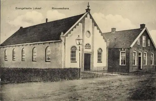 Ak Nieuweschans Nieuwe Schans Groningen Niederlande, Evangelisations-Gebäude