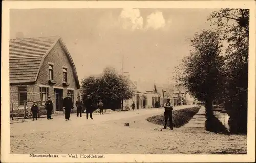 Ak Nieuweschans Groningen, Verlängerte Hauptstraße