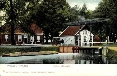 Ak Wildervank Groningen Niederlande, Haus Bareveld, Klappbrücke, Trenkler 21 929