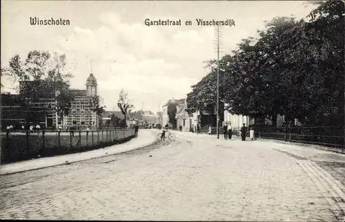 Ak Winschoten Groningen Niederlande, Garstestraat, Visschersdijk