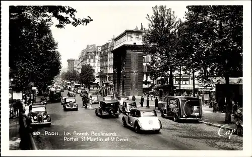 Ak Paris X, Le Grands Boulevards, Portes St. Martin et St. Denis