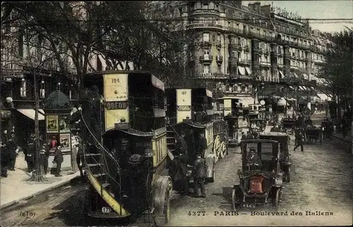 Ak Bourse de Paris II, Boulevard des Italians