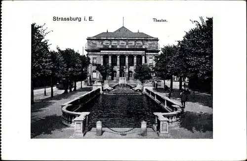 Ak Strasbourg Straßburg Elsass Bas Rhin, Theater