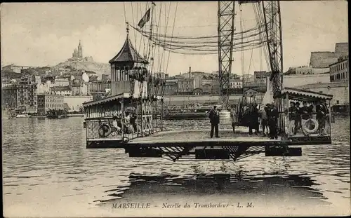 Ak Marseille Bouches du Rhône, Transporter-Gondel