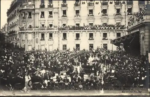 Ak Paris 16. Jahrhundert, Bahnhof Bois de Boulogne, Italienische Tage, 14.-18. Oktober 1903