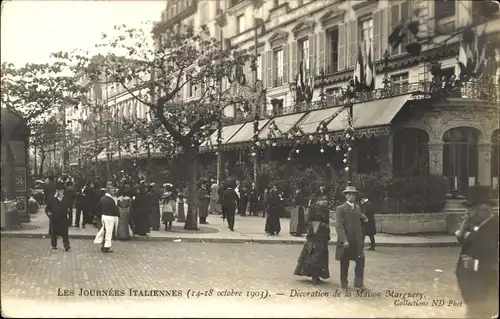 Ak Paris V, Die italienischen Tage, Maison Marguery, 14.-18. Oktober 1903
