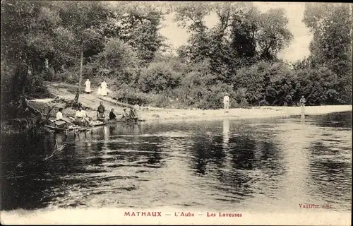 Ak Mathaux Aubé, L’Aube, Les Laveuses