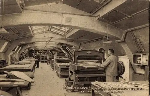 Ak Paris IV, Rathaus, Au bon Marché, Maison A. Boucicaut, Musterbecher