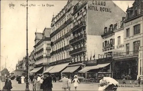 Ak Knokke Heist Heyst Knocke sur Mer Westflandern, La Digue, Grand Hotel Royal