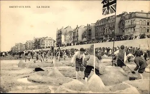 Ak Knokke Heist Heyst Knocke sur Mer Westflandern, La Digue