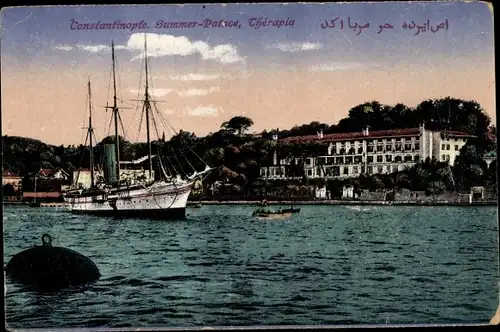 Künstler Ak Konstantinopel Istanbul Türkei, Sommer Palast, Therapia