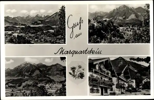 Ak Marquartstein im Chiemgau Oberbayern, Häuser, Berge