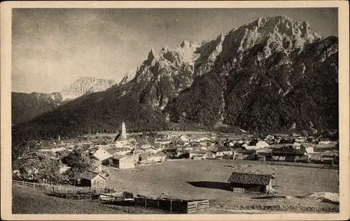 Ak Mittenwald in Oberbayern, Karawendel, Wörner