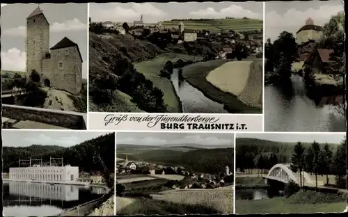 Ak Trausnitz in der Oberpfalz, Jugendherberge Burg Trausnitz, Brücke