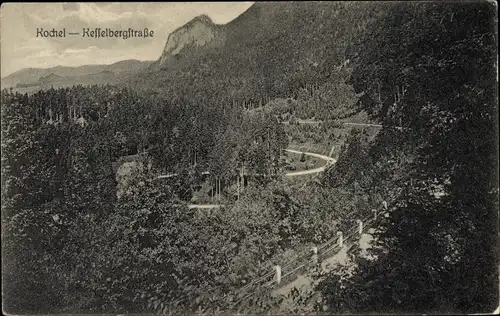Ak Kochel am See Oberbayern, Kesselbergstraße