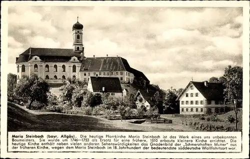 Ak Maria Steinbach Legau im Unterallgäu Schwaben, Wallfahrtskirche