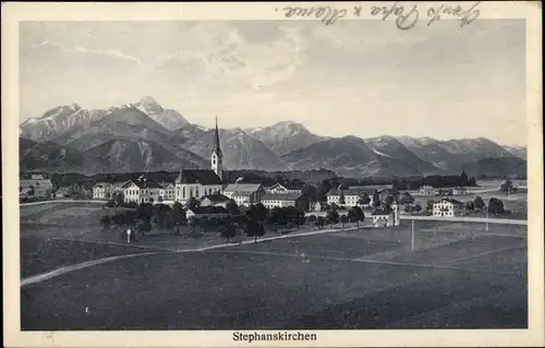 Ak Stephanskirchen Oberbayern, Kirche, Panorama