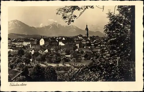 Ak Traunstein in Oberbayern, Panorama
