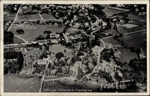 Ak Utting am Ammersee Oberbayern, Luftbild