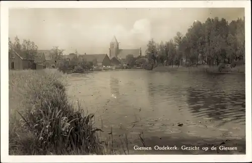 Ak Giessen Oudekerk Südholland Niederlande, Ortsansicht, Kirche