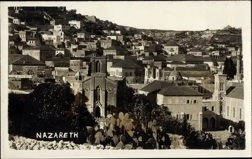 Ak Nazareth Nazareth Israel, Gesamtansicht