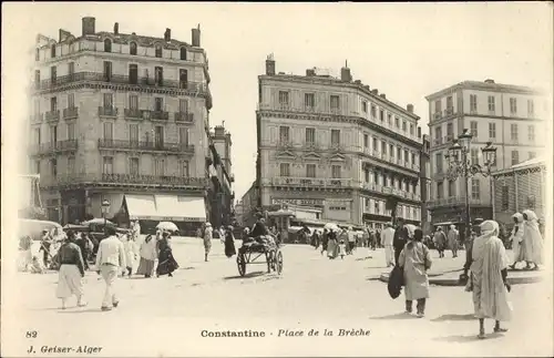 Ak Constantine Algerian, Place de la Breche