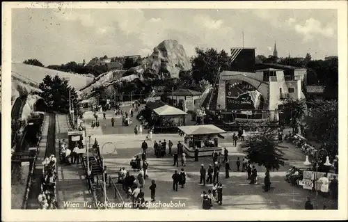 Ak Wien II. Leopoldstadt, Volksprater, Hochschaubahn