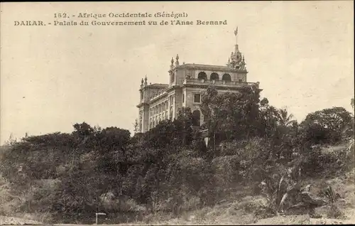 Ak Dakar, Senegal, Regierungspalast von Anse Bernard aus gesehen