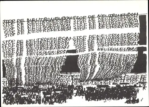 Künstler Ak Visser, Harry, Stoppt die Neutronenbombe, kunstenaars tegen neutronenbom