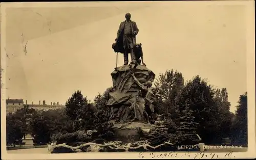 Ak Leipzig in Sachsen, Bismarck Denkmal