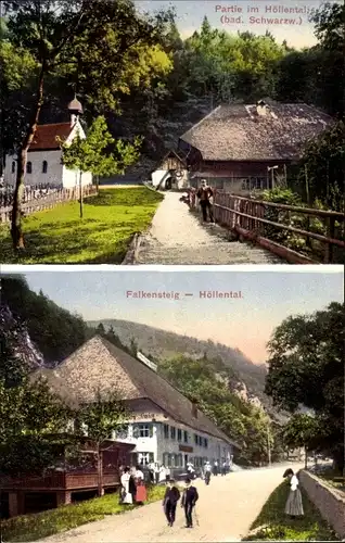 Ak Breitnau im Schwarzwald, Höllental, Falkensteig