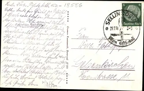 Ak Ostseebad Sellin auf Rügen, Landungsbrücke mit Strand und Ufer