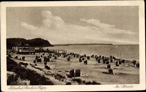Ak Ostseebad Baabe auf Rügen, Strand